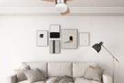 Ceiling Fan with Light and Remote Control 76 cm Light Brown