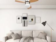 main image for ad Ceiling Fan with Light and Remote Control 76 cm Light Brown