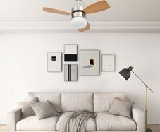 Ceiling Fan with Light and Remote Control 76 cm Light Brown