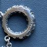 Vintage Art Deco Silver Pendant and matching earrings Image 4
