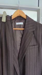 Brown Pinstrip Ladies Suit