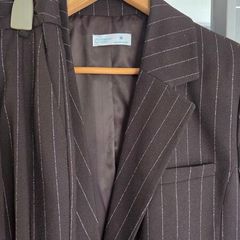 Brown Pinstrip Ladies Suit