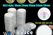 50Pcs 51mm Round Clear Plastic Coin Holder Capsules for 19 24 29 34 39mm