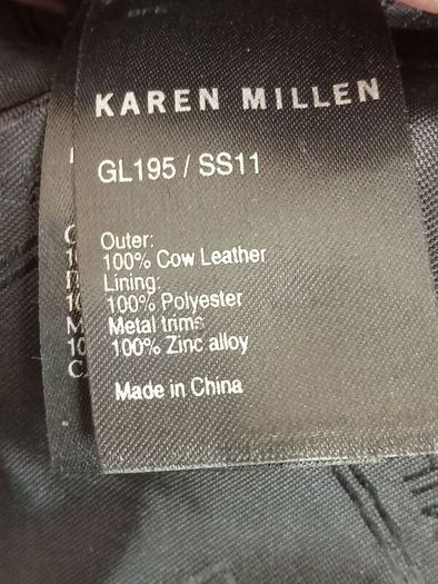 KAREN MILLEN, ladies leather handbag in perfect condition