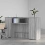 Reception Desk Grey Sonoma 180x50x103.5 cm Engineered Wood Image 2