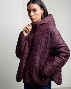DUNNES Quilted Jacket Burgundy Size XS!