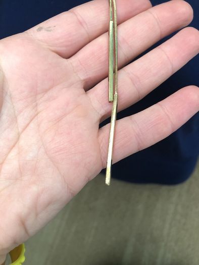 Long gold tone necklace