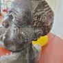 Antique Carved Solid Stone Bust Sculpture ...Signed on Base. Image 2