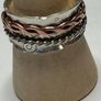 Handmade sterling silver fidget spinner ring with copper. Image 6