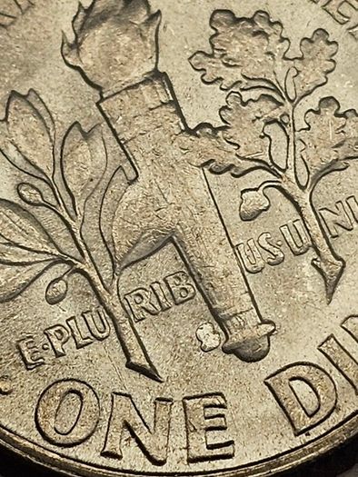 USA United States Silver Dime Roosevelt 1955 S Beautiful Uncirculated Mint Error