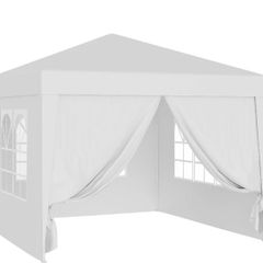 Waterproof 3x3m Gazebo White with 4 side walls