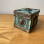 Vintage Chinese Stone Agate? Box with Ornamental Lion Head Dragon Phoenix Butterfly Image 4