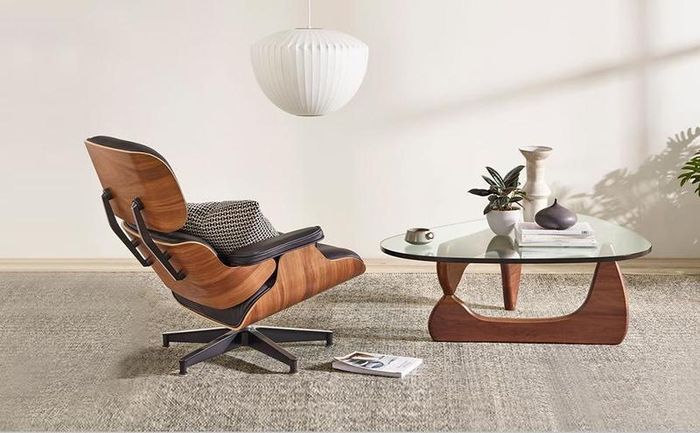 Replica Lounge Chair with Ottoman NORMAL W Palisander