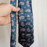 Christian Dior Monsieur Tie Blue Paisley Silk Vintage Designer Mens Necktie Image 2