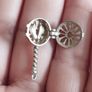 Vintage Sterling Silver Bed Warmer  Pendant Opens to Pair of Legs. Image 2