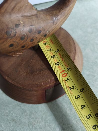 Wooden Fish on wood plinth home decore