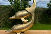 Vintage Brass Dolphin Sculpture