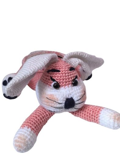 Handmade Crochet Bunny Basket Easter Gift Organizer No Contents
