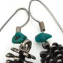 Vintage 925 Sterling Silver & Turquoise  Earrings Image 6