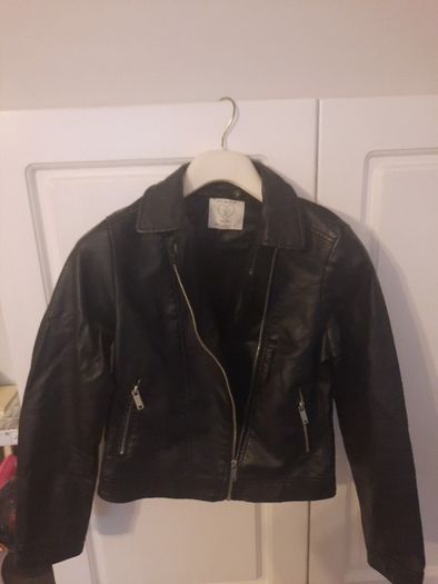 Girls Leather Look Jacket