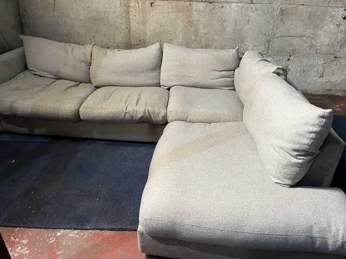 Grey corner sofa set L shaped
