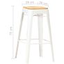 Bar Stools 2 pcs White Solid Mango Wood Image 2