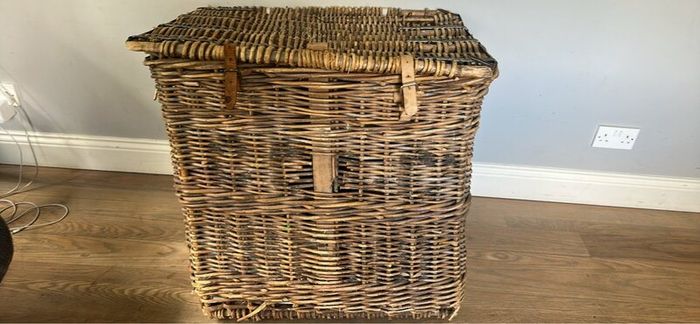 Antique textile mill basket