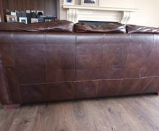 Italian Brown Leather Sofa