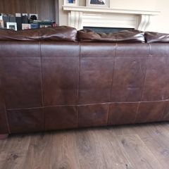 Italian Brown Leather Sofa