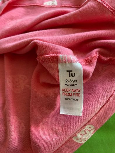 Girl's Pink Strawberry Cotton Dress  2/3 yr