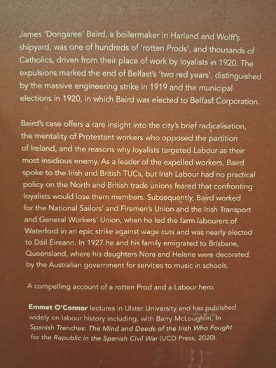 SALE!  ROTTEN PROD - The unlikely career of Dongaree Baird by Emmet O'Connor