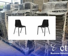300 x New Polly Visitor Stacking Chairs - Black