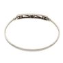 Vintage 925 Sterling Silver Signed British Geometric Scroll Bangle Image 5
