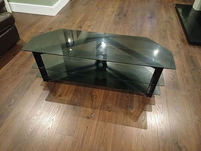glass tv stand