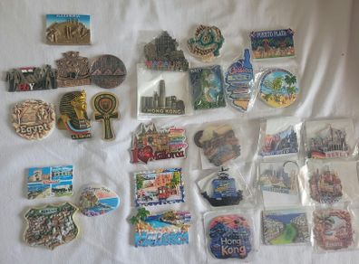 Travel Magnet BUNDLE. 30 Magnets + 1 USA Sticker