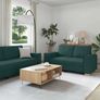 Sofa Set with Cushion 3 pcs Dark Green 220 x 78 x 84 cm Fabric Image 2