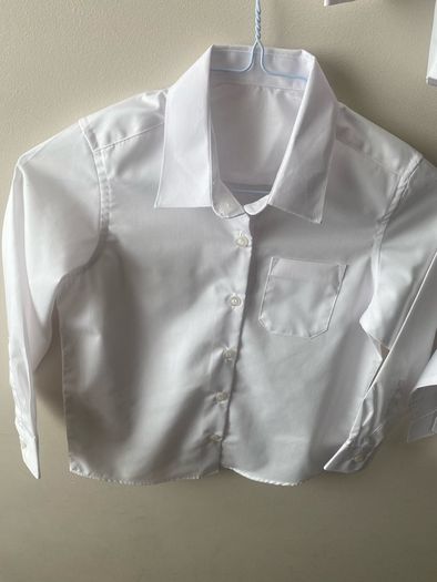 3 dunnes white shirts (new/as new) age 6-7