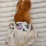 Vintage TCC Continuity Holdings 1995 Bunny Rabbit Floral Dress Soft Plush approx. 24 cm. (with ears) Used Please see photos Image 8