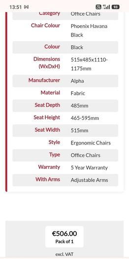 Professional Quality Expensive Computer Office Adjustable Swivel chair 8months old