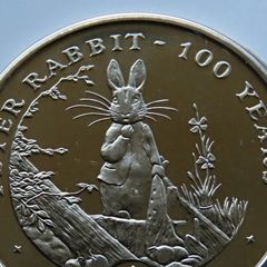 Peter Rabbit Gibraltar 2002 100 years coin stamps cover | Rare