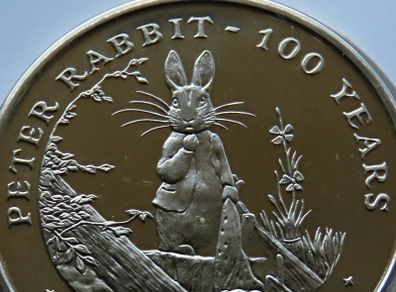 Peter Rabbit Gibraltar 2002 100 years coin stamps cover | Rare