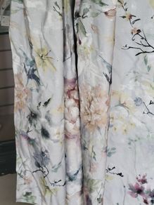 stunning floral on a grey background curtains