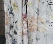 stunning floral on a grey background curtains