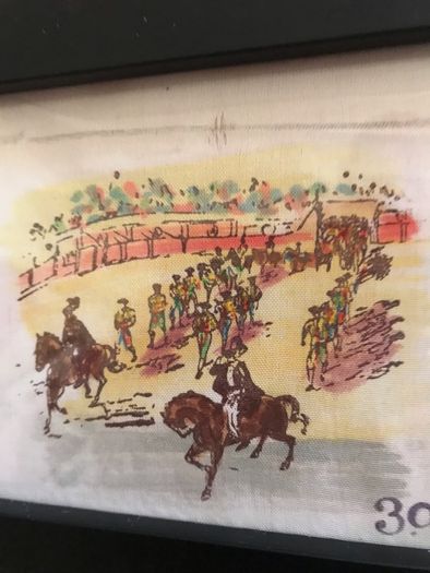 Original Spanish Bullfighting Art on Linen (11)