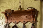 Smaller old coat rack with shelf