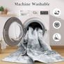 Modern Abstract Area Rugs Living Room 200x280cm, Machine Washable Non-Slip Short Pile Rug, Durable Faux Wool Carpet for Bedroom, Dining Room, Home Office, Grey Image 5