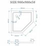 Corner shower tray - brand new 900x900mm Image 5
