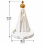 Our Lady of Fatima Statue Elegant White Religious Home Decor with Gold Crown Image 4