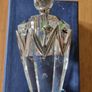 Glass Perfume Bottle With Pewter Decorations Image 4