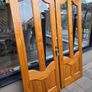 Double interior doors with glass panels Image 2
